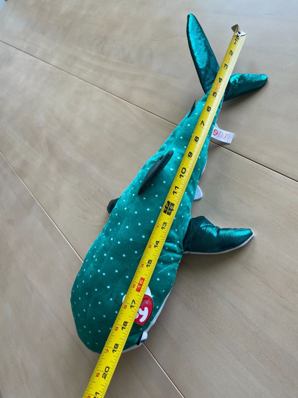 Entire Closet $5! NEW XL Jumbo 18" Ty Beanie Boos Whaley Whale Shark Sparkle - Picture 7 of 8